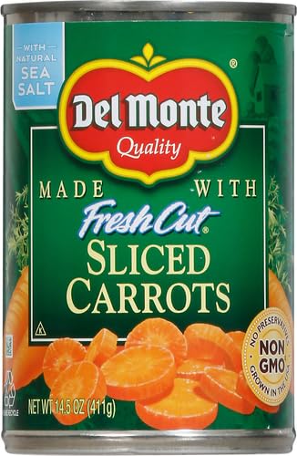 14.5 oz. (Pack 6) Del Monte Fresh Cut Sliced Carrots Can, Canned Vegetables