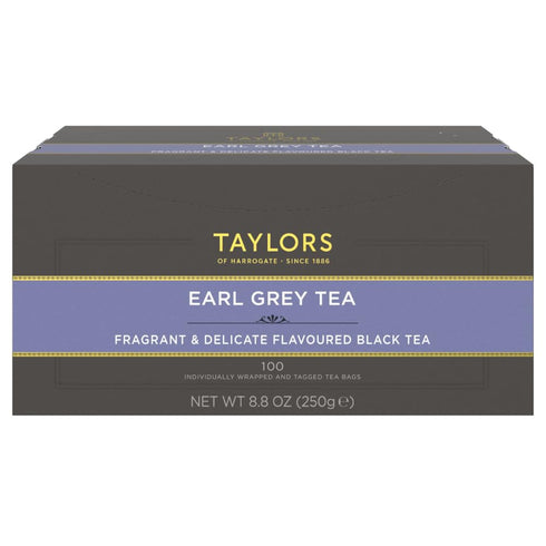 Taylors of Harrogate Earl Grey, Black Tea, Individually Wrapped Bags, 100 Count
