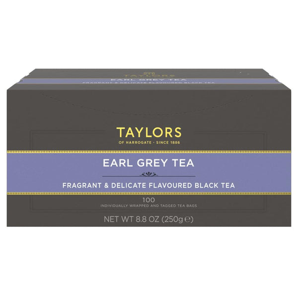 Taylors of Harrogate Earl Grey, Black Tea, Individually Wrapped Bags, 100 Count