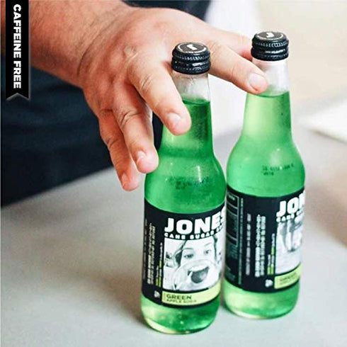 12 6 Jones Soda ounce Glass Bottles (Green Apple, Bottles)