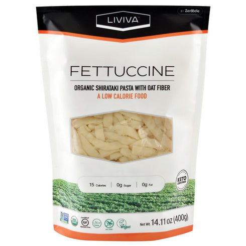 2 (36.67 oz) LIVIVA Shirataki Konjac Fettuccine Noodle Pk Diabetic-Friendly Low Carb, Low Calorie Pasta Noodles Ready