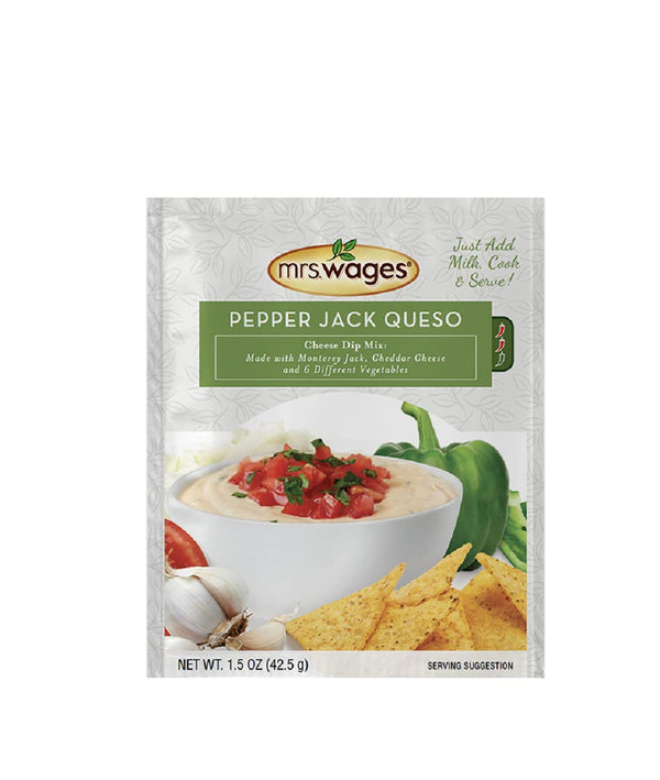 Mrs. Wages Cheese Dip Mix, Pepper Jack Queso, 1.5 oz Packet (Pack