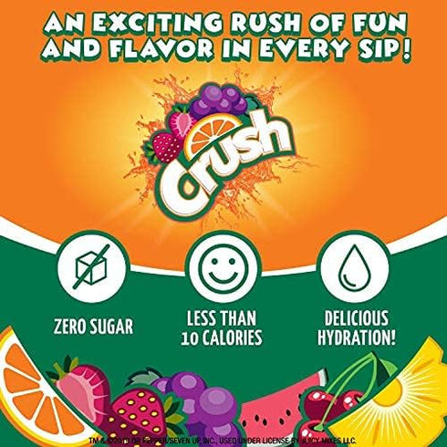 72 Orange Crush- Powder Drink Mix - Sugar Free & Delicious, Makes flavored water beverages
