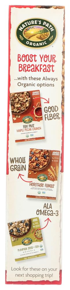 miubaao Crunch,10.6 oz, (pack 3) Nature's Path Organic Cereal, Flax Plus, Red Berry