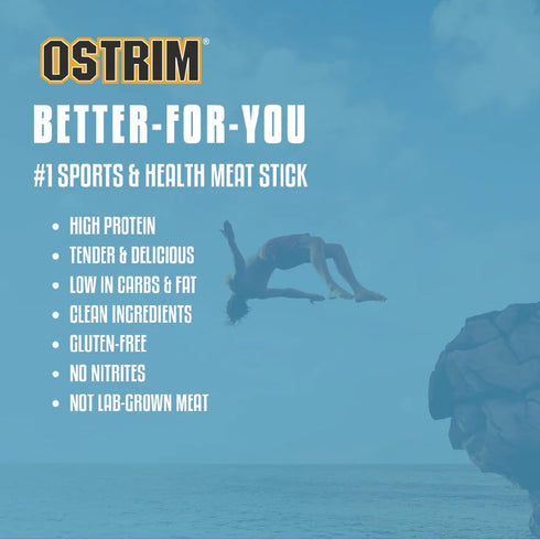 (1.5oz) (Pack 10) Ostrim Chicken High Protein Snack Stick, Ranch Flavor