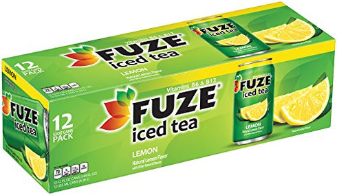 FUZE Lemon Iced Tea Fridge Pack Cans, 12 Fl Oz (Pack of