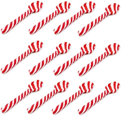 72ct(12 6ct BCL Peppermint Candy Cane Spoons, Classic Edible Stirring Spoon for Hot Chocolate Coffee & Dessert