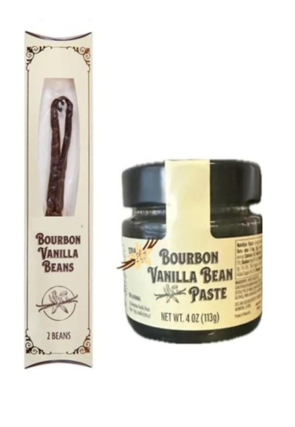 Generic Bourbon Vanilla Bean Paste 4oz 113g (Two Bottles) (Vanilla Paste and Beans)