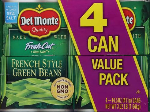 by Del Monte 14.5 oz. (Pack 8) Del Monte Fresh Cut Blue Lake French Style Green Beans, Can, Canned Vegetables