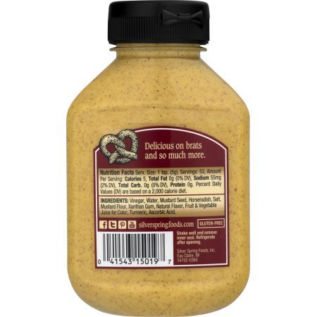 9.5 OZ (Pack 6) Silver Spring Beer'n Brat Mustard