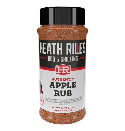 Heath Riles BBQ Rub, 12 oz - Apple BBQ Seasoning Rub, Champion Pitmaster Recipe
