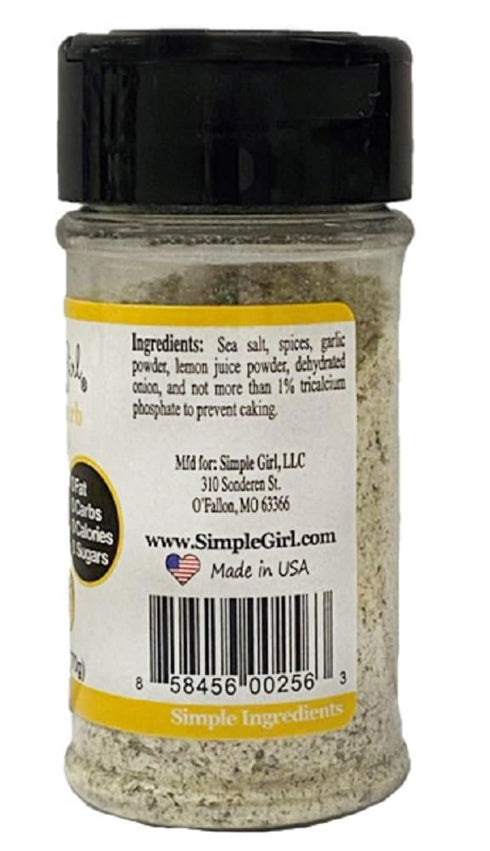 Simple Girl Lemon Herb Seasoning - All Natural, Gluten Free