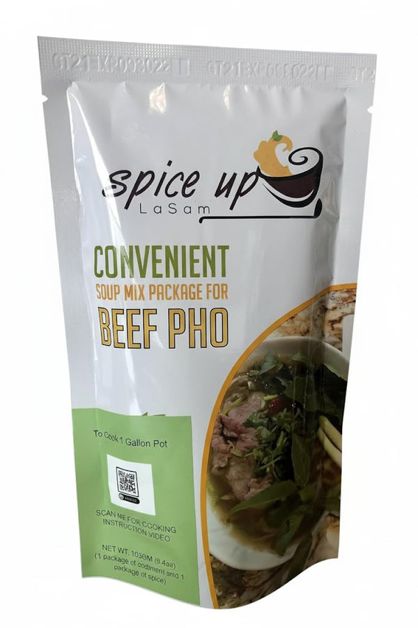 Generic LaSam Beef Pho Soup Base Convenient Vietnamese Broth Mix & Spice Packet