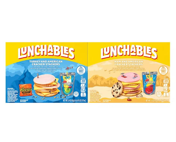 Lunchables Turkey/American & Ham/American Cracker Stackers Variety Pack, 4 pk