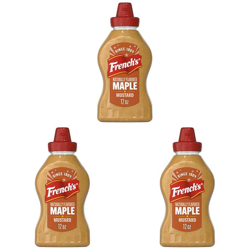 Frenchs Mustard, Maple, Made with Maple Syrup, Smooth & Sweet Mustard and