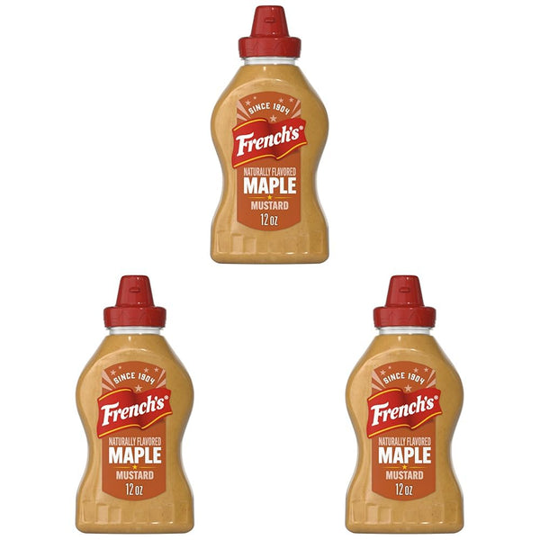 Frenchs Mustard, Maple, Made with Maple Syrup, Smooth & Sweet Mustard and