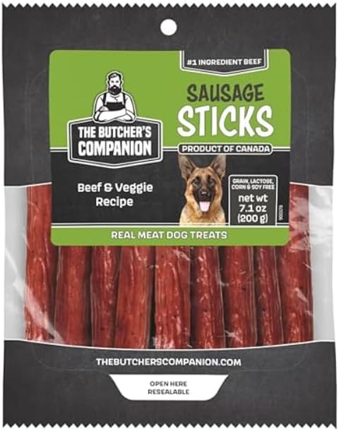 The Butcher's Companion - Sausage Sticks - Beef & Veggie Recipe, 7.1 oz.