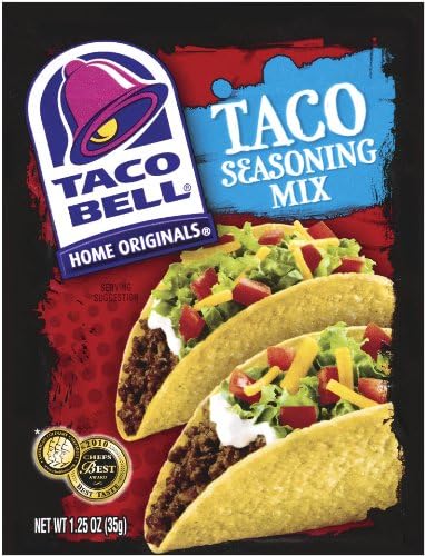 Taco Bell Taco Seasoning, 1-Ounce Pouches (Pack of 24)