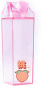 TeesAndTankYou Peach Milk Cute Kawaii Japanese Milk Carton Water Bottle 500ml 16.9oz