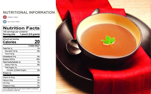 *360mg 16 Packets (9.6 JMA Shop Savory Choice Reduced Sodium Beef Broth Concentrate - grams each)