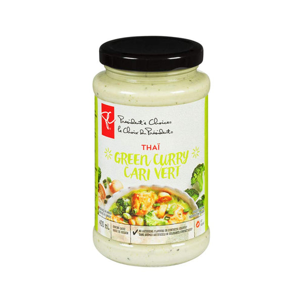 President's Choice PC Thai Green Curry Cooking Sauce, 400ml/13.5oz., {Imported from Canada}