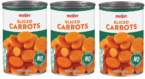 Generic Sliced Canned Carrots (Pack Of 3 Cans) 14.5 oz. Each