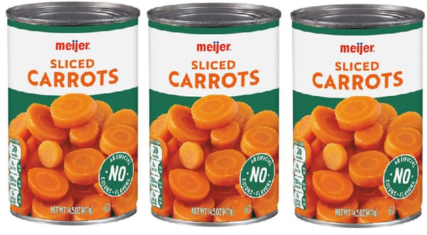 Generic Sliced Canned Carrots (Pack Of 3 Cans) 14.5 oz. Each