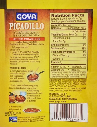 1.25 (Pack 24) Goya Foods Picadillo Seasoning Mix, Ounce