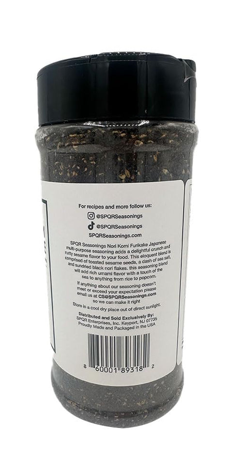 Nori Komi Furikake Multi-Purpose Rice Seasoning, XL 8 oz Jar, Sugar Free