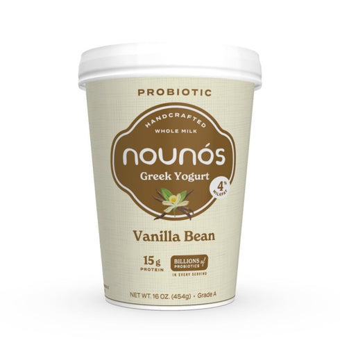 Nounos Creamery Vanilla Bean Greek Yogurt, 16 OZ