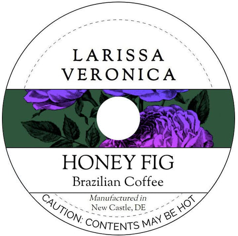 Larissa Veronica Honey Fig Brazilian Coffee (Single Serve K-Cup Pods) (Gourmet, Naturally Flavored, Whole