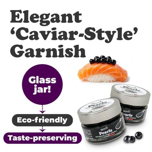 50g (Pack 2) Food to Live Black Pearls with Balsamic Vinegar of Modena, Authentic Italian Aceto Balsamico Black Caviar