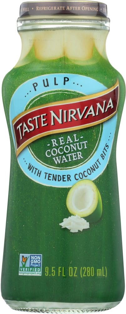 Taste Nirvana Real Coconut Water with Pulp Natural -- 9.5 fl oz