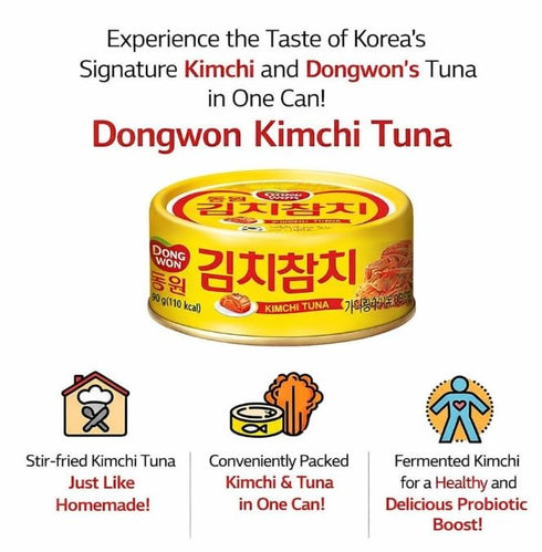 Generic 90g (3.17oz) 4-Pack, Kimchi Tuna Korean Spicy Canned Tuna with Fermented Kimchi, High Protein