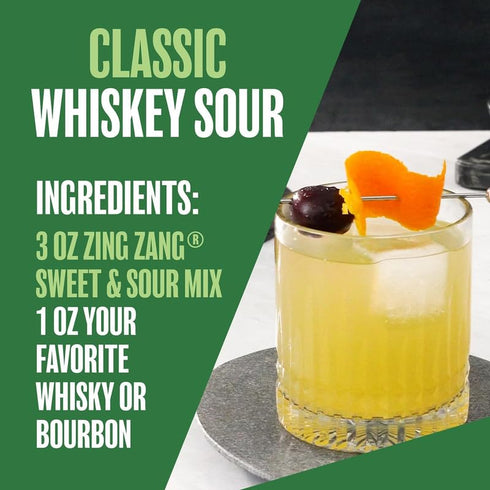 32 Oz (Pack 1) Zing Zang Sweet and Sour Mix, Amazing Non-Alcoholic Cocktail Mixer, Fl Bottle