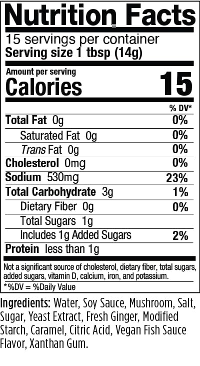 24Vegan All Natural Non-GMO Vegan Oyster Sauce, 7.5 oz - Certified, NO MSG ADDED