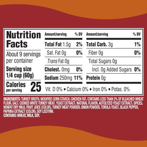 18 (Pack 3) Heinz HomeStyle Turkey Gravy, Classic Savory Flavor, Meal Enhancer No Artificial Preservatives Thick Creamy