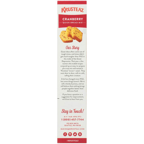 18.6 Oz Krusteaz Cranberry Orange Quick Bread Mix