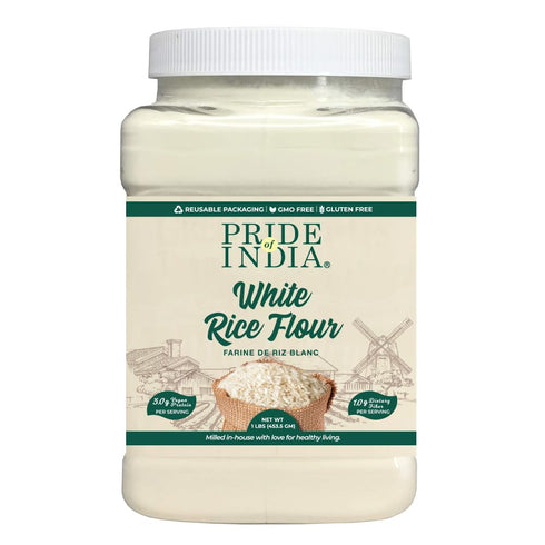 Pride of India- White Rice Flour 1 lbs (454 gm) Mild Slightly