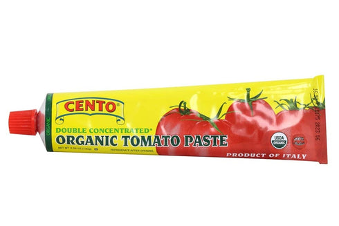 Cento 4.56 0z Pack 4 Organic Double Concentrated Tomato Paste in a Tube