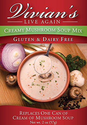 Vivian's Live Again 3 Pack Gluten Free Cream of Mushroom Soup Mix - Dairy Free and Vegan, Shelf Stable Mix