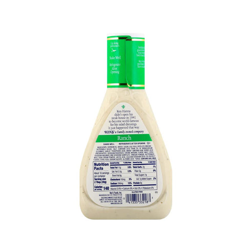 Pack,16 OZ. (Count 3) Ken's Steak House Creamy Caesar, Ranch, Asian Sesame Dressing Variety FL