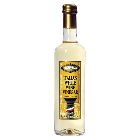Mantova Italian White Wine Vinegar 17 oz (Pack of 2). Made with