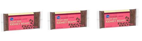 Generic Pack of 3 Light Red Kidney Beans 16 oz