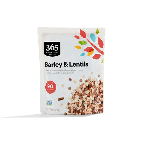 365 by Whole Foods Market, Barley & Green Lentils, Ready-to-Heat, 8.8 Ounce