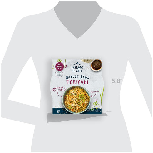 Passage to Asia 60 1 pack Instant Noodles - Teriyaki Noodle Bowl - Vegetarian Hokkien Asian Noodles - Microwaveable
