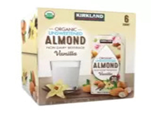 KIRKLAND 31.9 Oz (Pack 6) Signature Organic Almond Unswtd Beverage, Fl