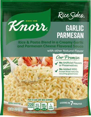 5.2 oz Knorr Rice Sides For a Tasty Rice Side Dish Garlic Parmesan No Artificial Flavors, No Preservatives, No Added