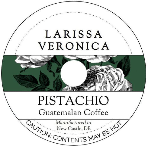 Larissa Veronica Pistachio Guatemalan Coffee (Single Serve K-Cup Pods) (Gourmet, Naturally Flavored, Whole Coffee