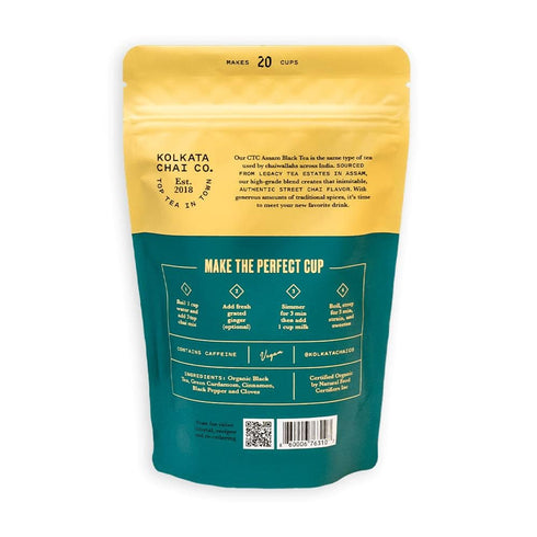 Pack, 40 Kolkata Chai Signature Masala Chai & Decaf Masala Chai Tea, Assam Black Tea Combo Makes cups, Premium loose